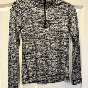 Smartwool Black and White Patterned Quarter Zip